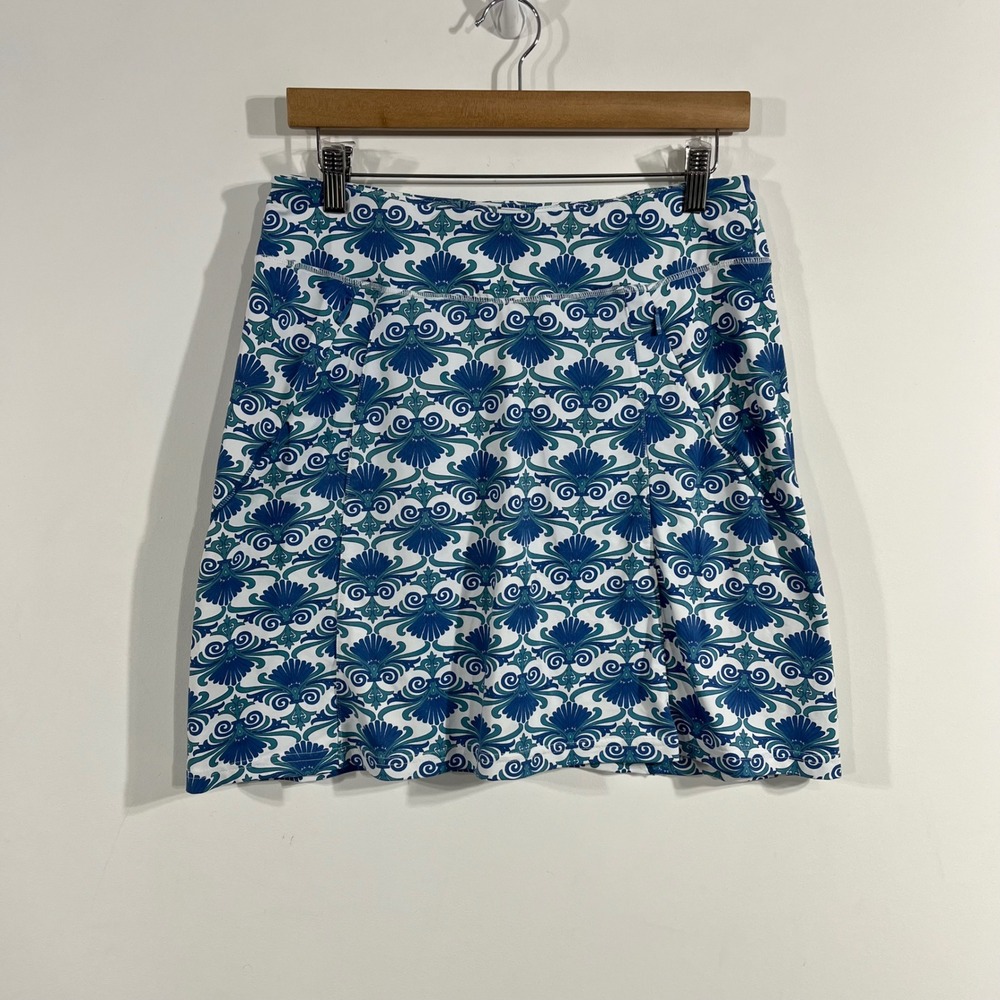 Title Nine Athleisure Tennis Golf Damask Print Athletic Skort Size Small Preppy